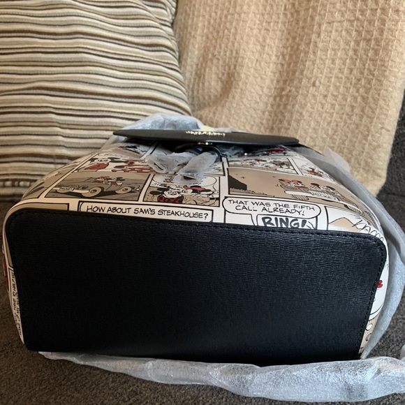 Authentic KATE SPADE SAFFIANO Leather flap Disney Mickey mousse backpack - Picture 9 of 14